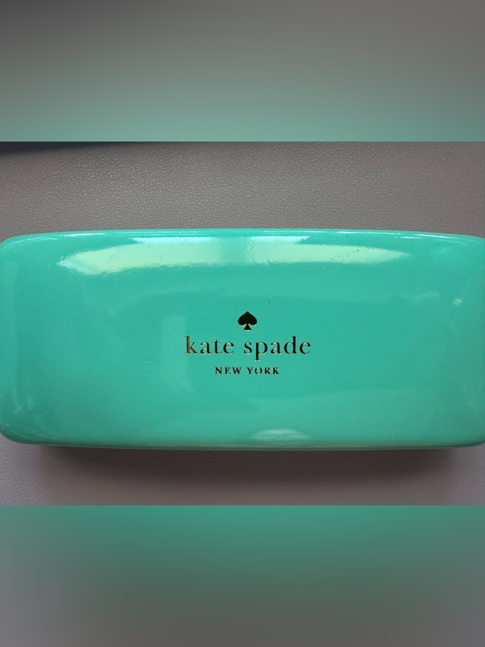 Kate Spade NY Turquoise Eyeglass Case w/ Cloth – Hard Shell